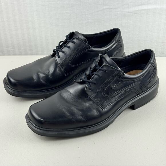 Ecco Helsinki Plain Toe Dress Shoe Polished Black Leather Oxford Men’s 10 EUR 44 main image 10